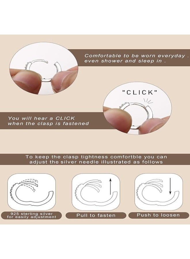 FAYET 10 Pairs (20PCS) Stainless Steel Stud and Hoop Earrings Set for Women, Screwback Flatback Tiny Studs, Pearl and CZ Piercing Jewelry - Image 5